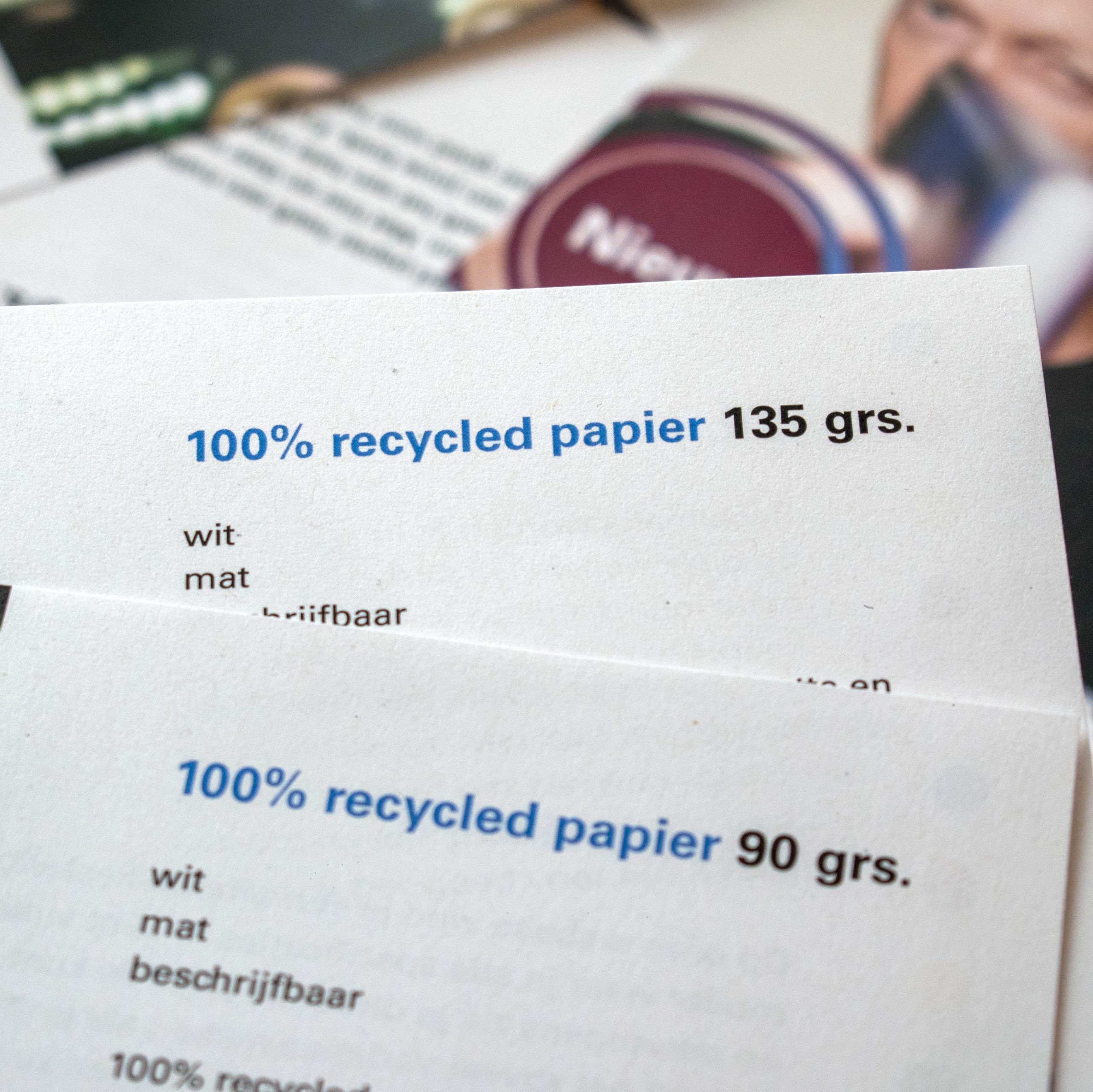 duurzaam boek met recycled papier