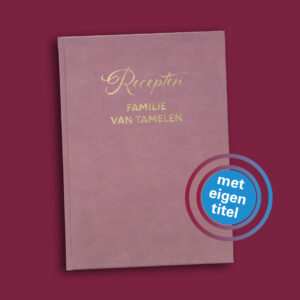 gepersonaliseerd receptenboek invulboek omslag roze