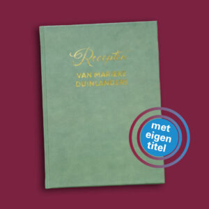 gepersonaliseerd receptenboek invulboek omslag groen